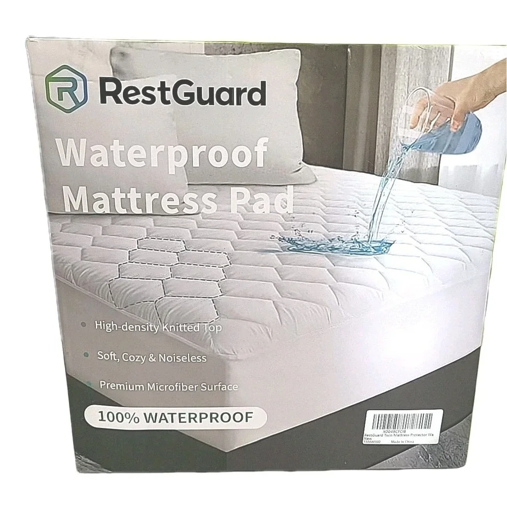 Rest Guard Water Proof Mattress Pad For Twin Size Bed